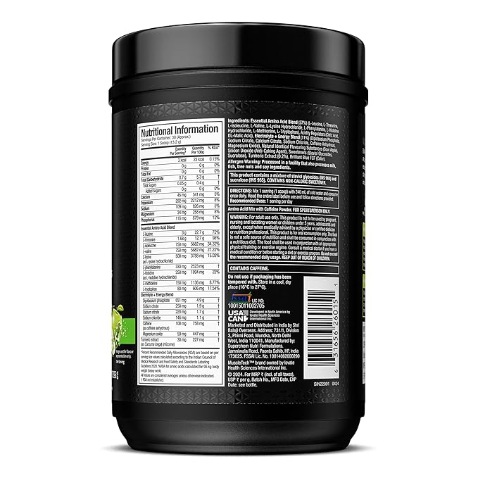 Muscletech Eaa Energy Sour Apple Muscletech (India) 396gm Muscletech