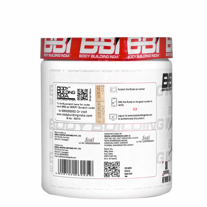 Body Building India BBI BCAA 180g Product vendor