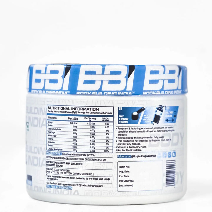 Body Building India BBI Creatine 100g (33 Servings) Product vendor