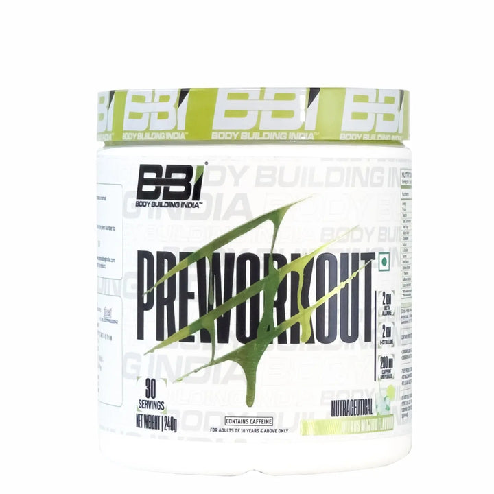 Body Building India BBI Pre-Workout 240g Product vendor