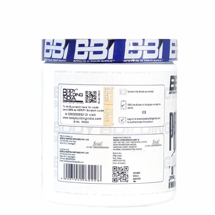 Body Building India BBI Pre-Workout 240g Product vendor