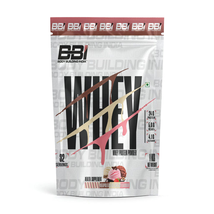 Body Building India BBI Whey Protein Powder | 24gm Protein | Whey Isolate Primary Source Product vendor