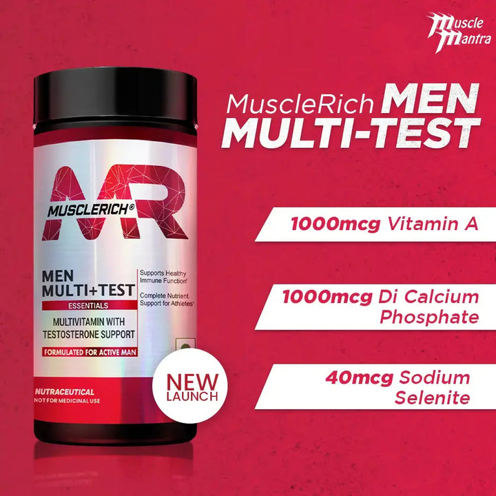 MuscleRich Men Multi+Test (Multivitamin with Testosterone Support) 60 Tablets Product vendor