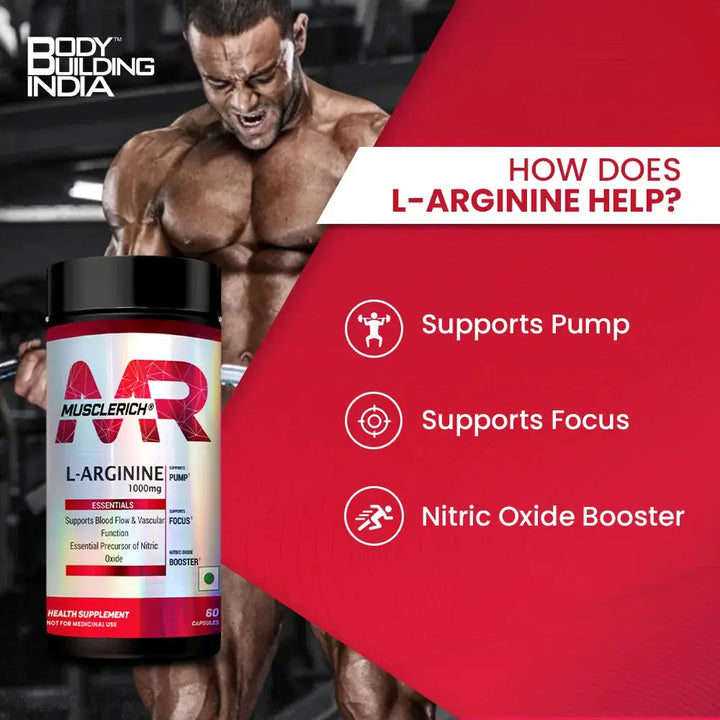 MuscleRich L-Arginine (60 Capsules) Product vendor