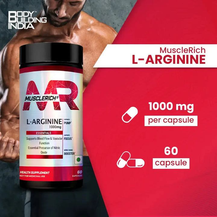 MuscleRich L-Arginine (60 Capsules) Product vendor