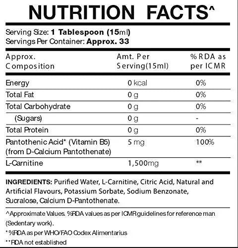 IN2 Liquid L-Carnitine Orange 500Ml - Halt