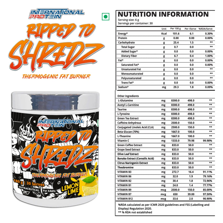 International Protein Ripped To Shredz Product vendor