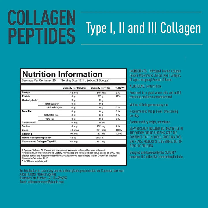 Isopure Collagen Peptides with Biotin & Vitamin E Product vendor