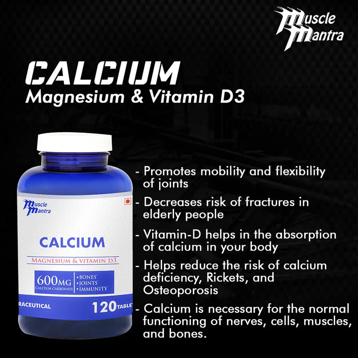 Muscle Mantra Calcium 120Tabs Muscle Mantra