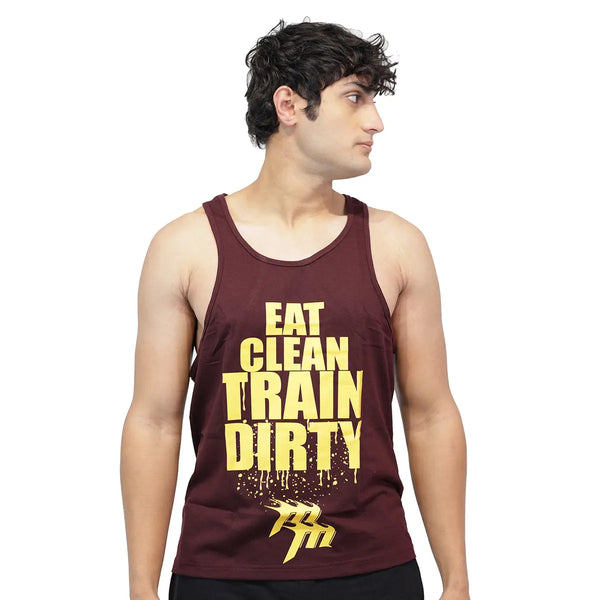 Muscle Mantra Gym Stringer Eat Clean Train Dirty Product vendor