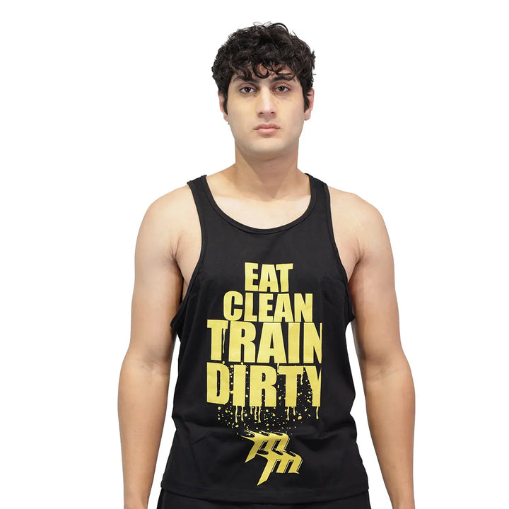 Muscle Mantra Gym Stringer Eat Clean Train Dirty Product vendor