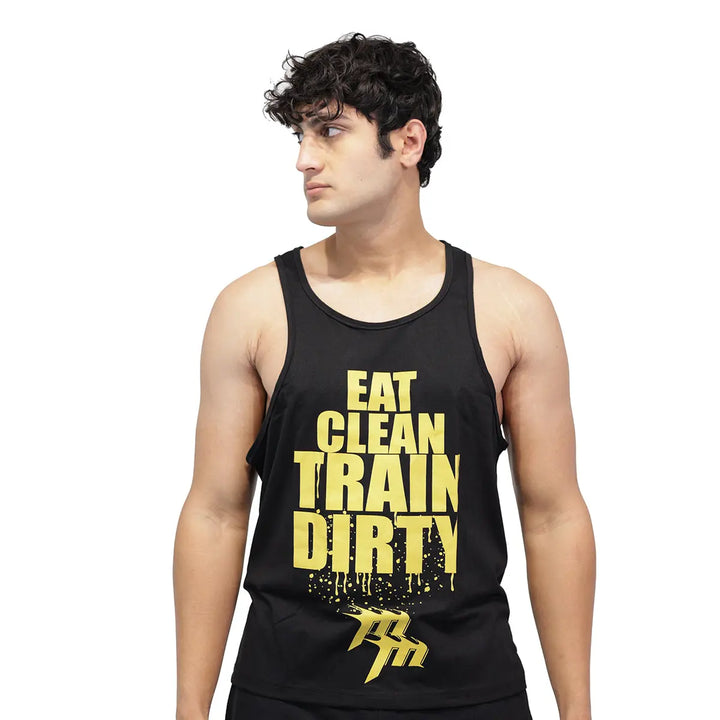 Muscle Mantra Gym Stringer Eat Clean Train Dirty Product vendor