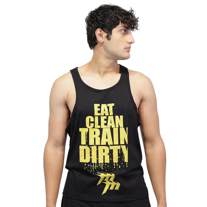 Muscle Mantra Gym Stringer Eat Clean Train Dirty Product vendor