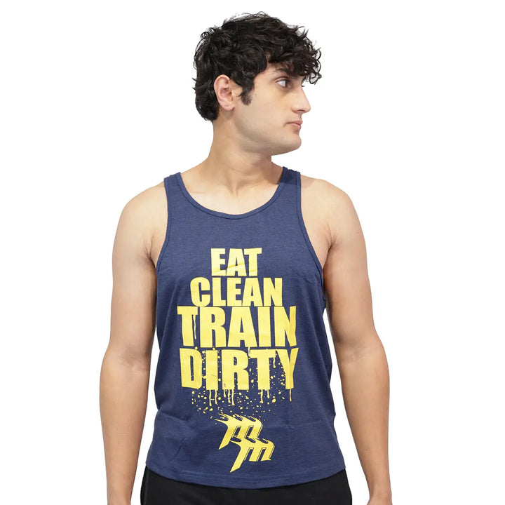 Muscle Mantra Gym Stringer Eat Clean Train Dirty Product vendor