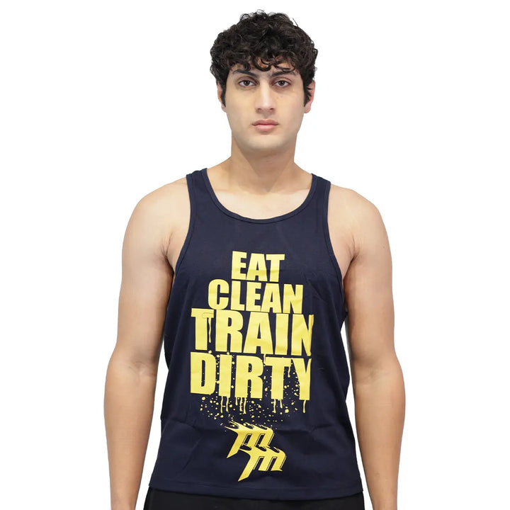 Muscle Mantra Gym Stringer Eat Clean Train Dirty Product vendor