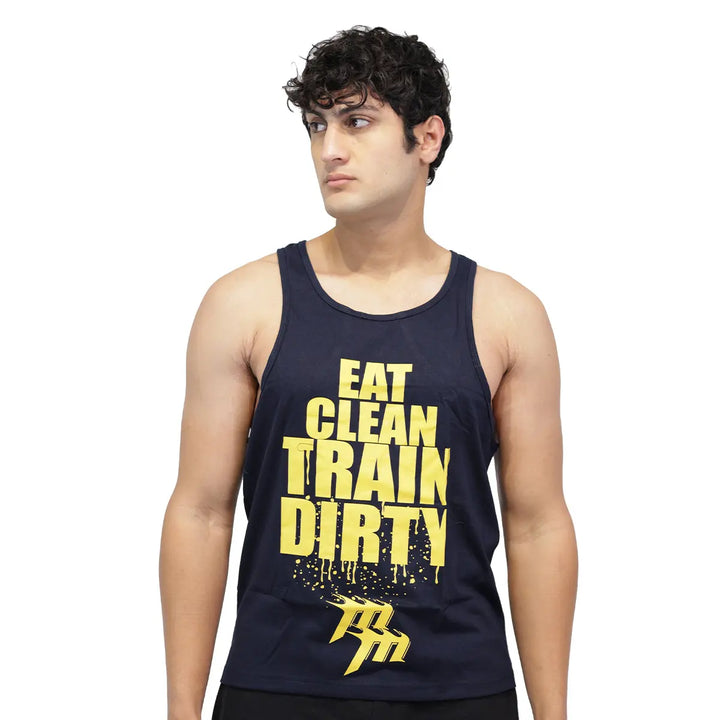 Muscle Mantra Gym Stringer Eat Clean Train Dirty Product vendor