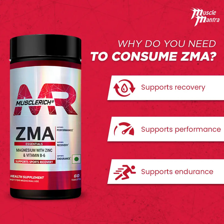 Muscle Rich ZMA (Magnesium with Zinc & Vitamin B-6) 60 Tablets Product vendor