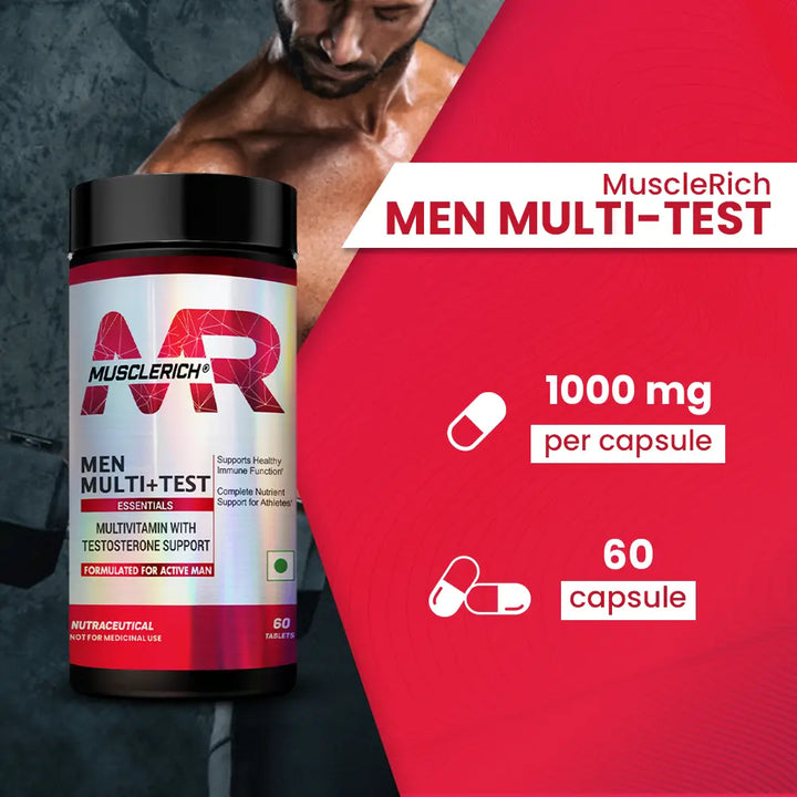 MuscleRich Men Multi+Test (Multivitamin with Testosterone Support) 60 Tablets Product vendor