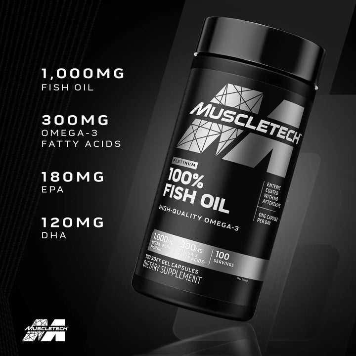 MuscleTech Platinum 100% Fish Oil, 100 Softgel Product vendor