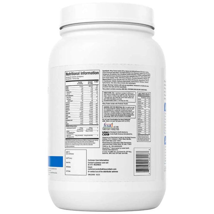 MuscleTech Platinum 100% Whey Isolate Product vendor