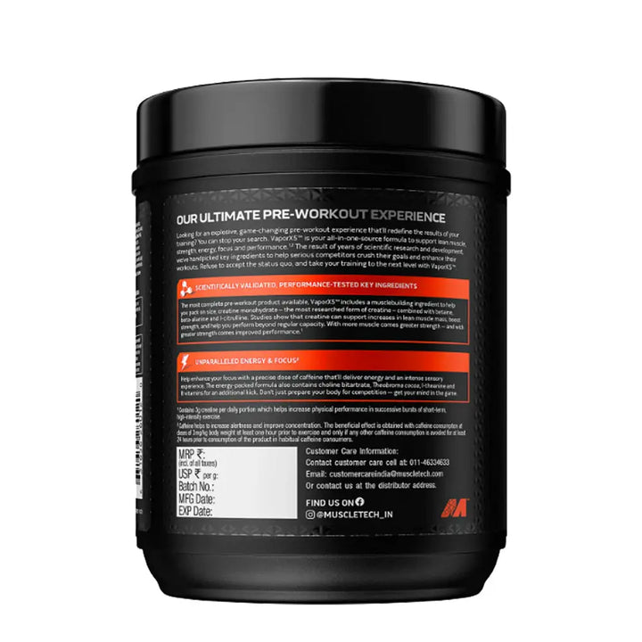 MuscleTech Vapor X5 Pre Workout Powder Muscletech