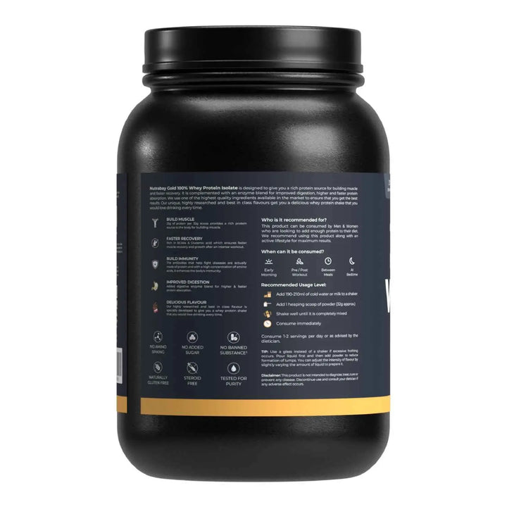 Nutrabay Gold 100% Whey Protein Isolate Product vendor