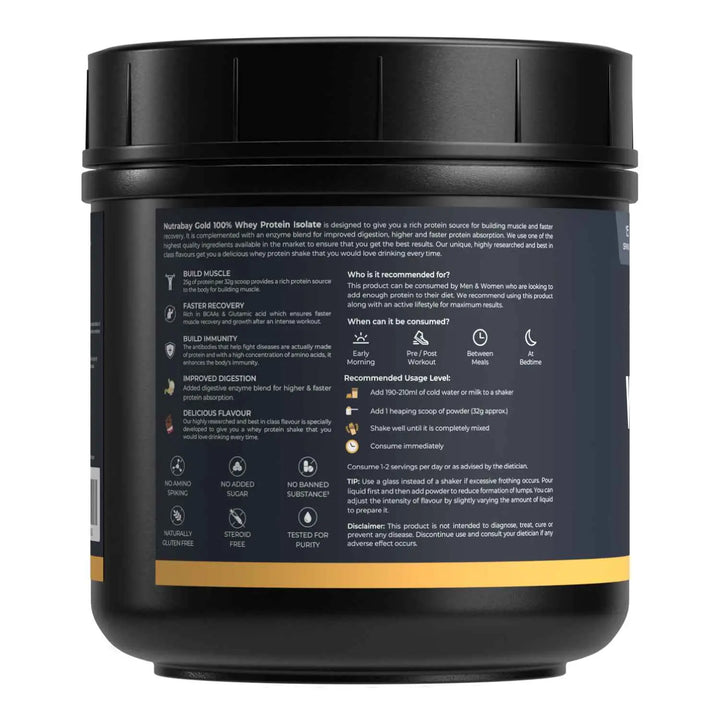 Nutrabay Gold 100% Whey Protein Isolate Product vendor