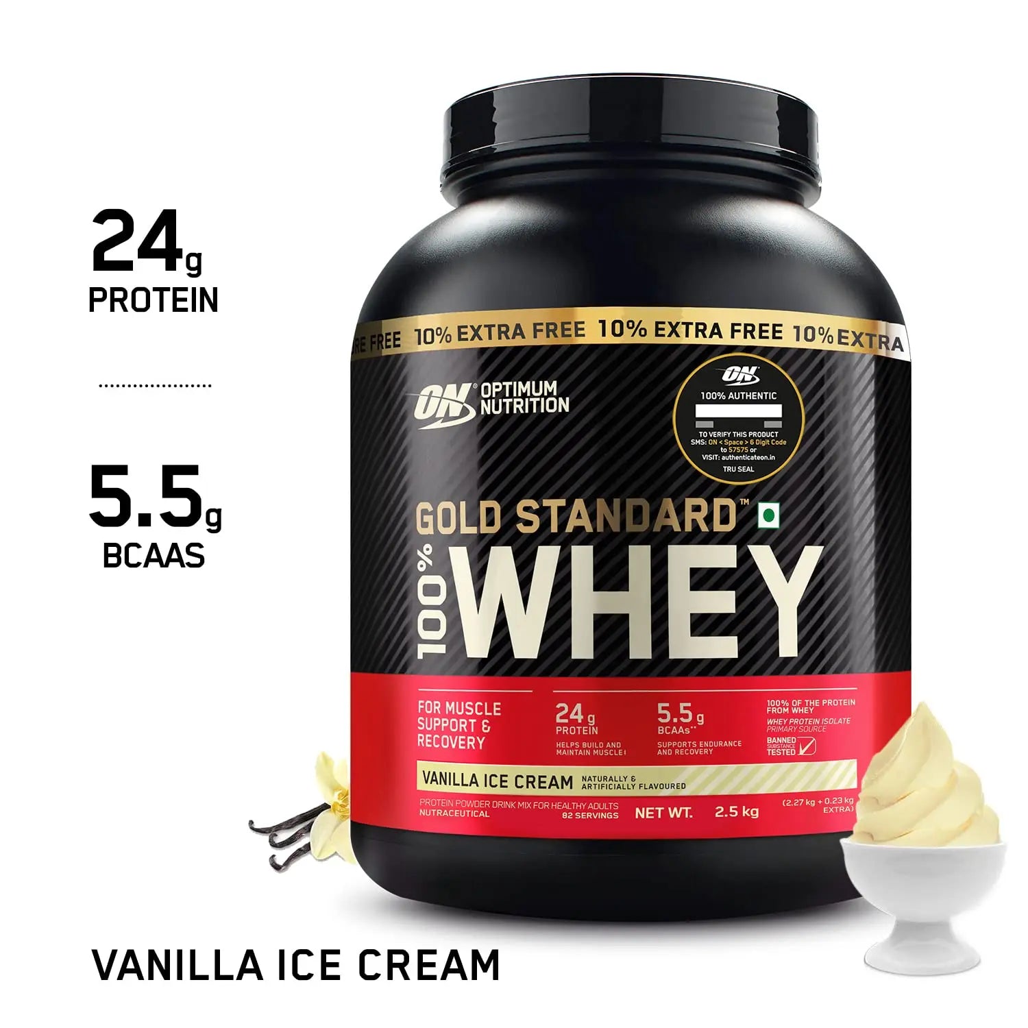 Optimum Nutrition Gold Standard 100% Whey  (Indian) Optimum Nutrition