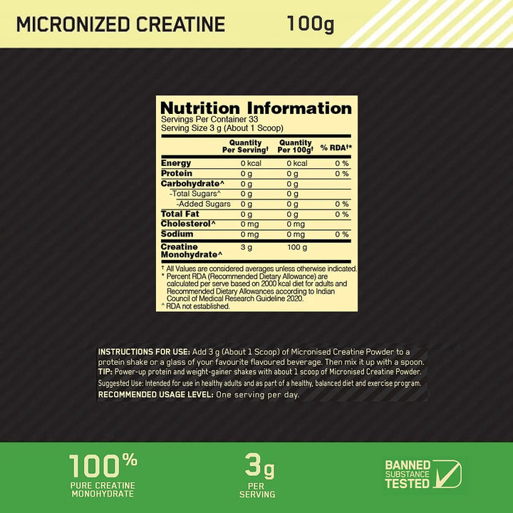 Optimum Nutrition Micronized Creatine Powder Optimum Nutrition