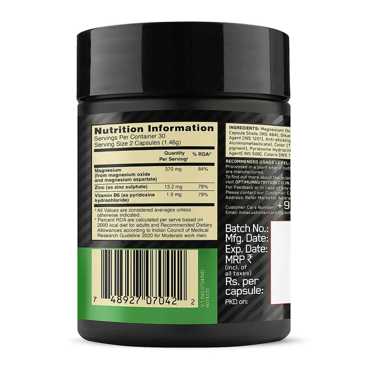 Optimum Nutrition Zinc Magnesium Aspartate (ZMA) - 60 Capsules Product vendor