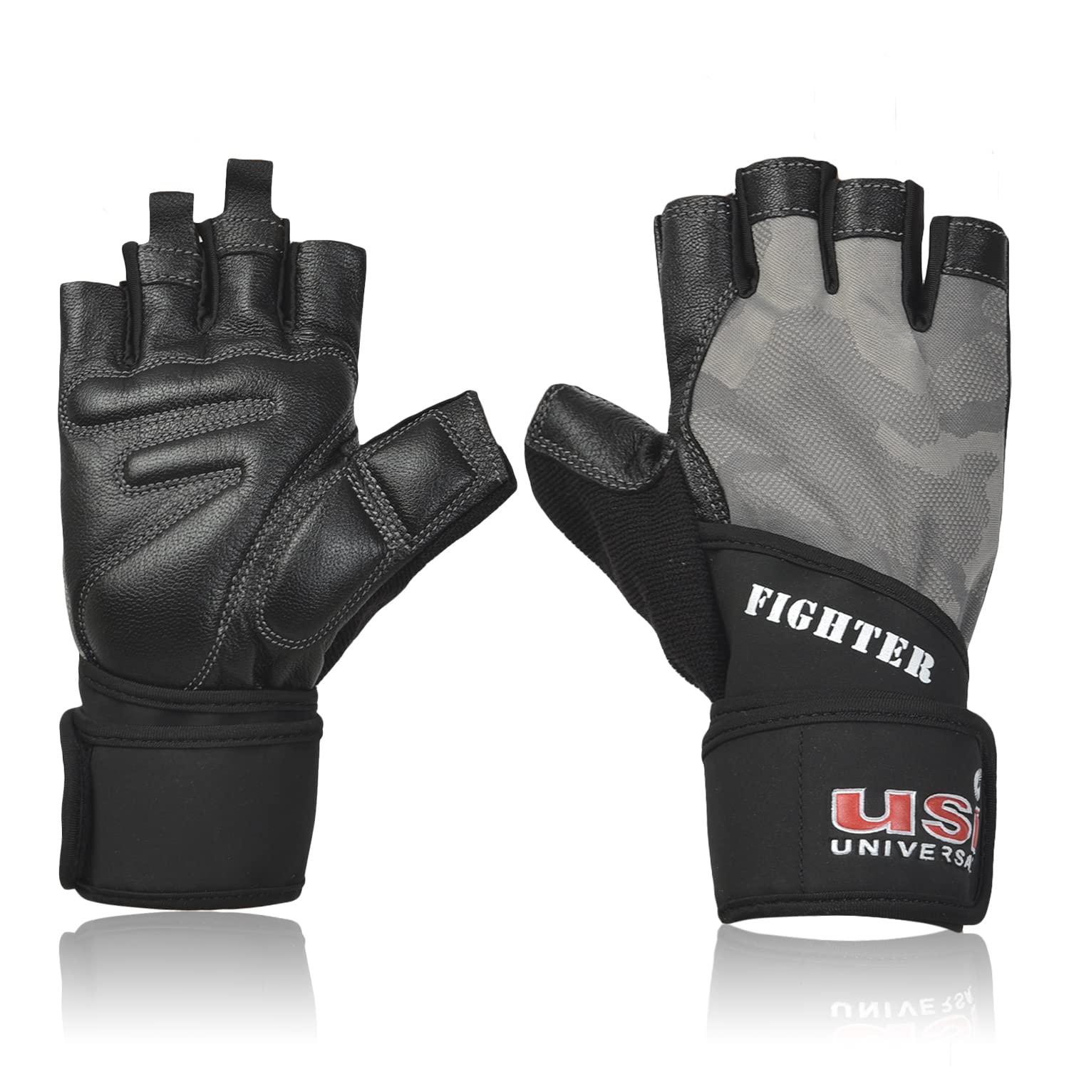 USI Universal 733FN Fighter Fitness Gym Gloves (No return no exchange ...