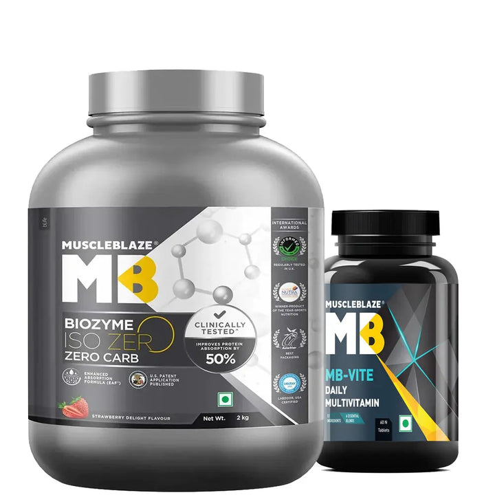 MuscleBlaze Biozyme Iso-Zero, Low/Zero Carb + MB-VITE Multivitamin - 60 Tablets Product vendor